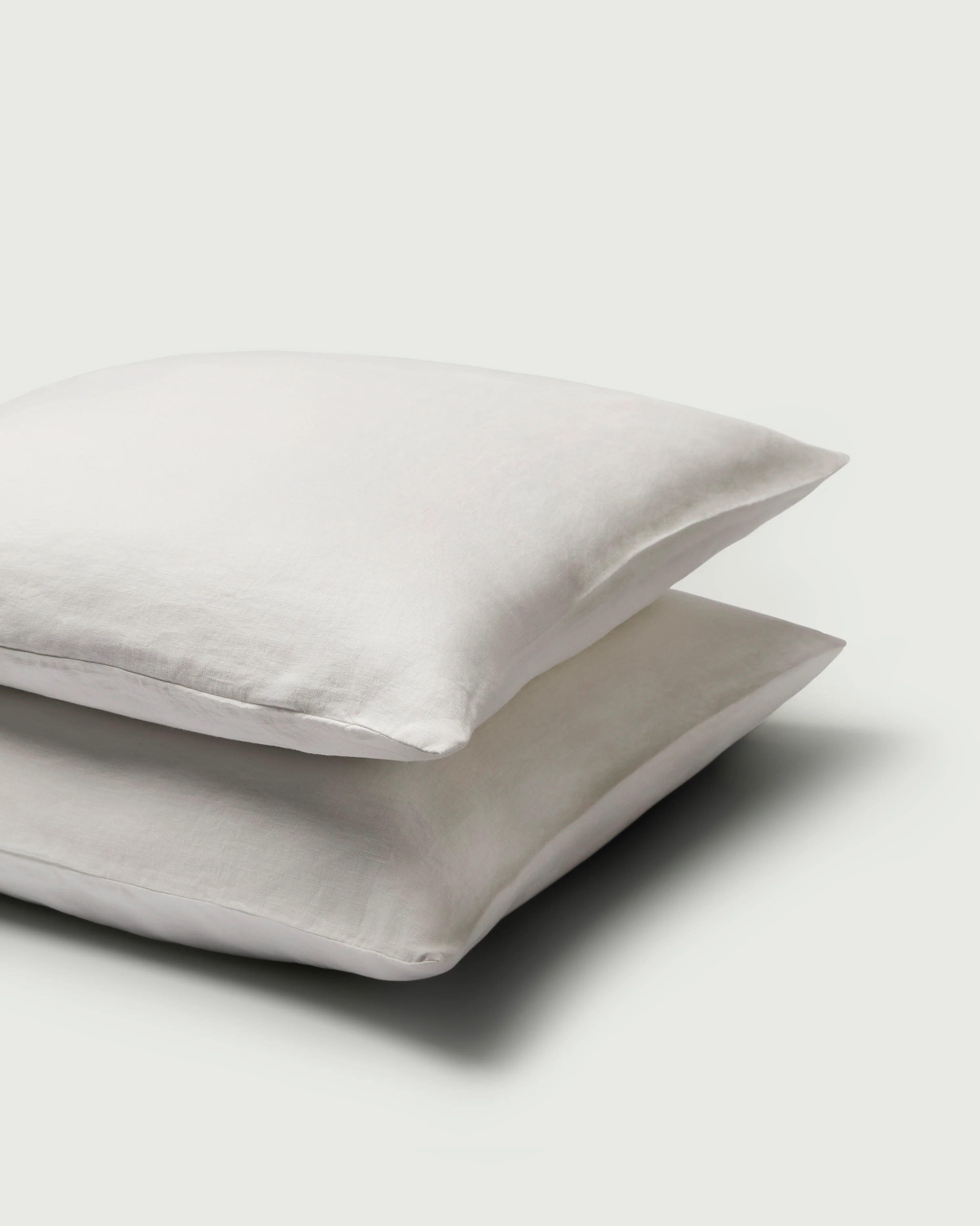 Linen Euro Pillowcase Pair in White