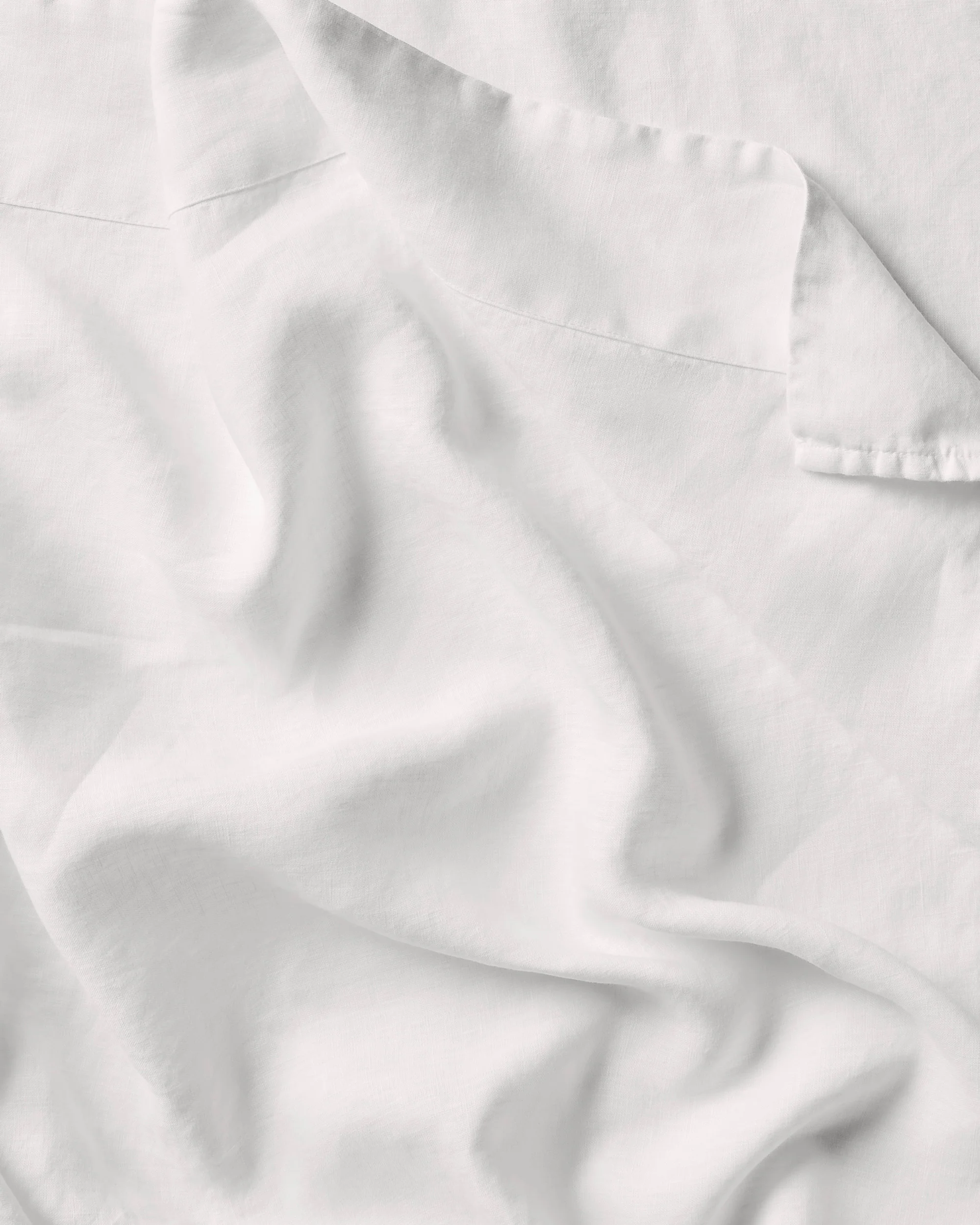 Linen Euro Pillowcase Pair in White - Image 2