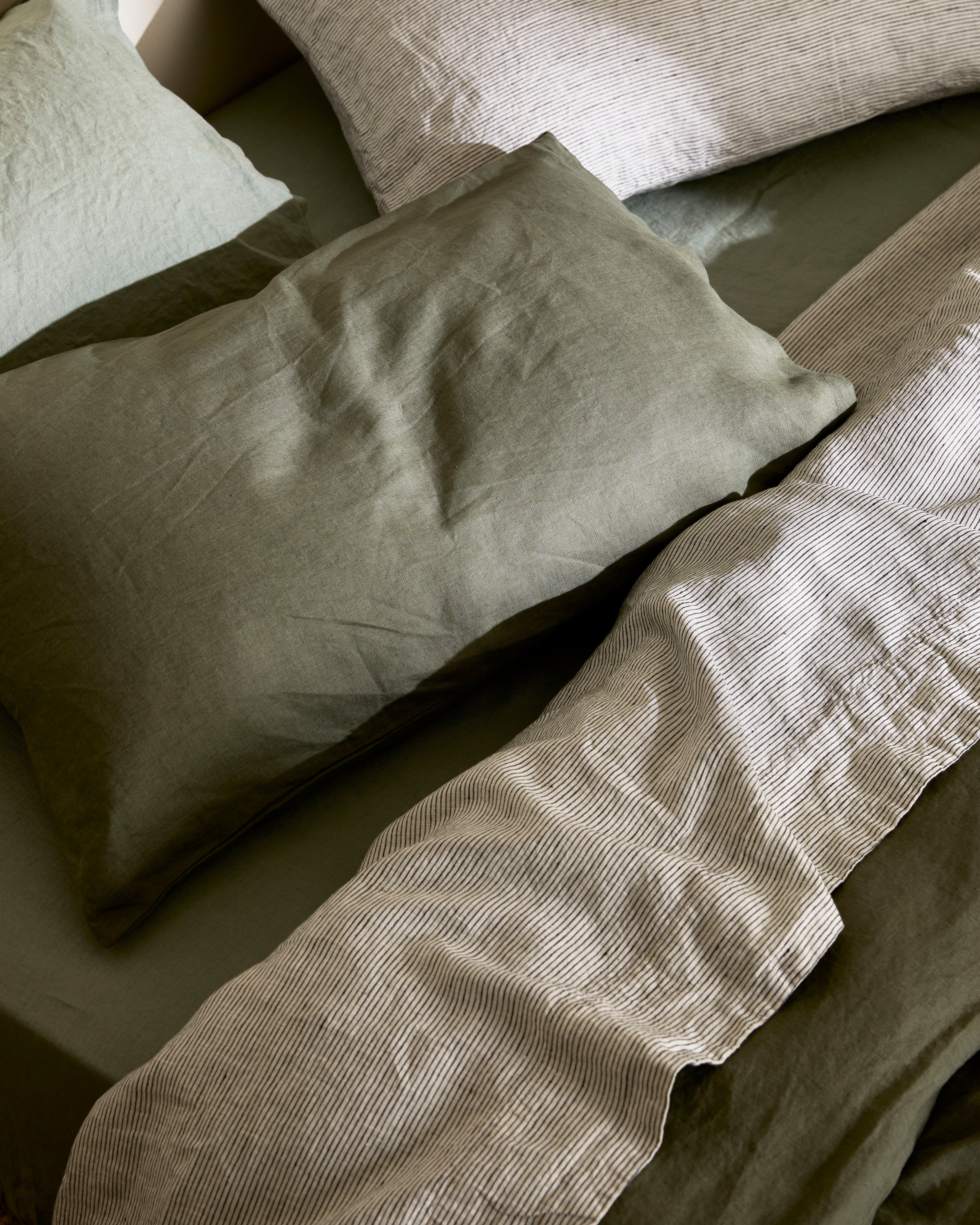 Linen Pillowcase Pair in Fern - Image 3