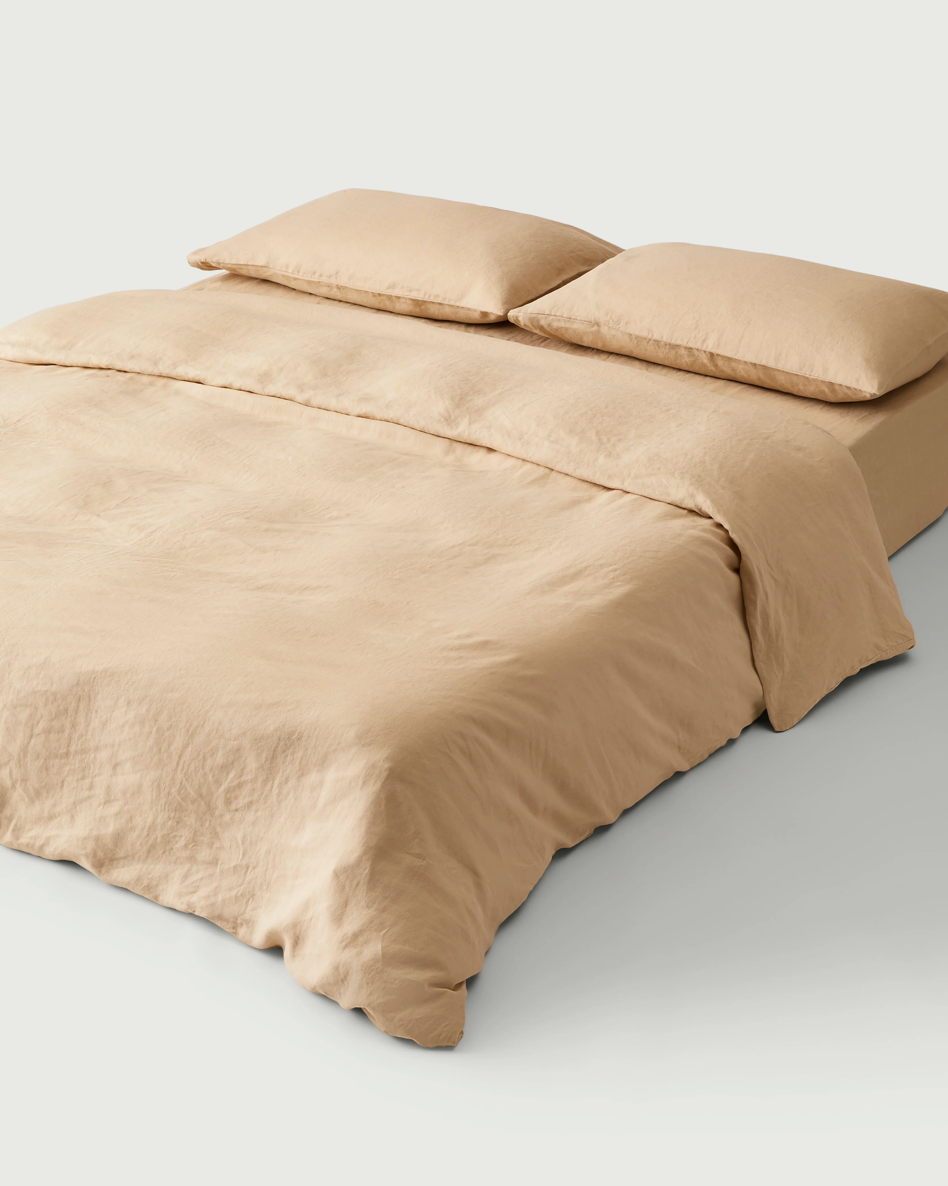 Linen Pillowcase Pair in Oat - Image 2