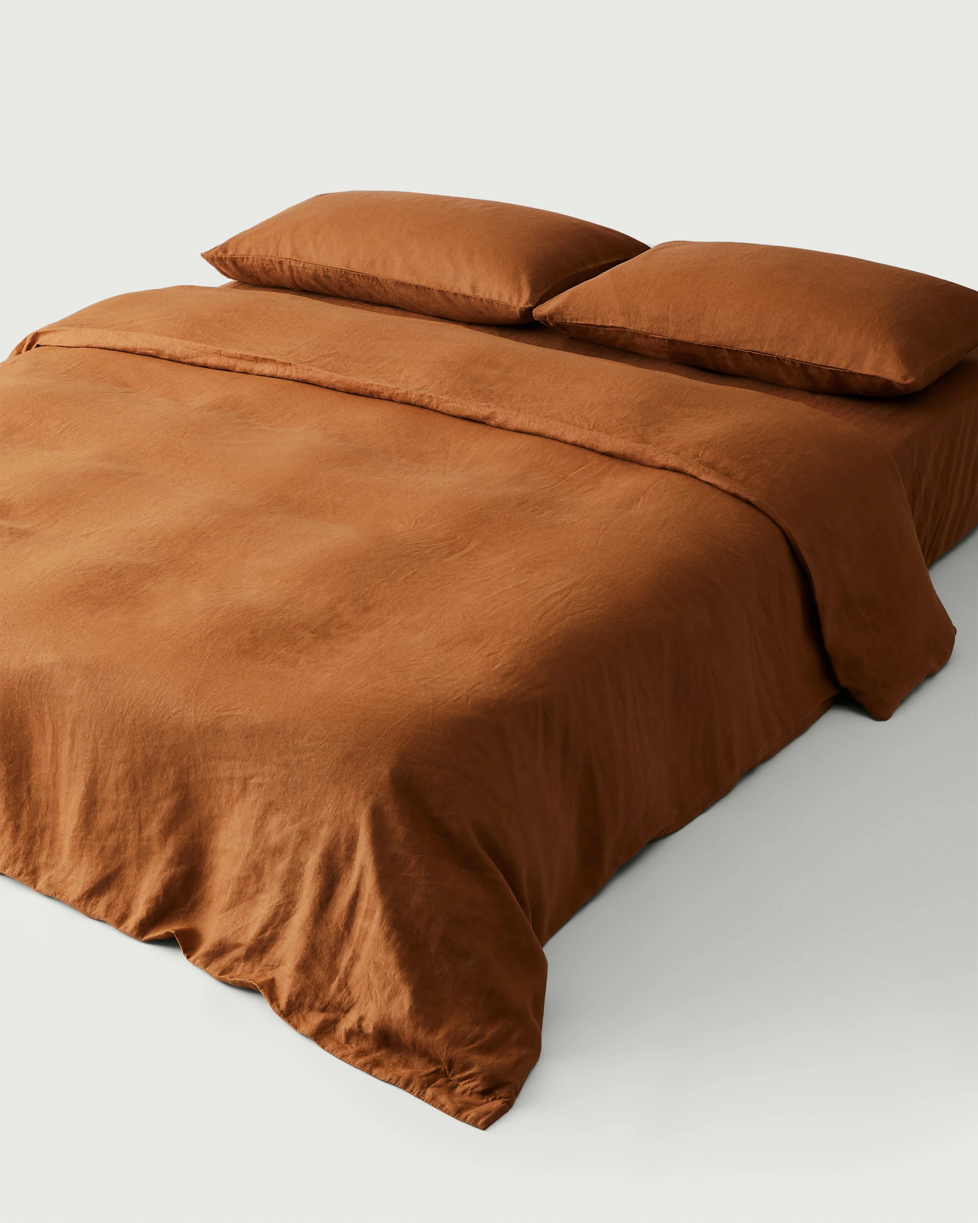 Linen Pillowcase Pair in Rust - Image 2