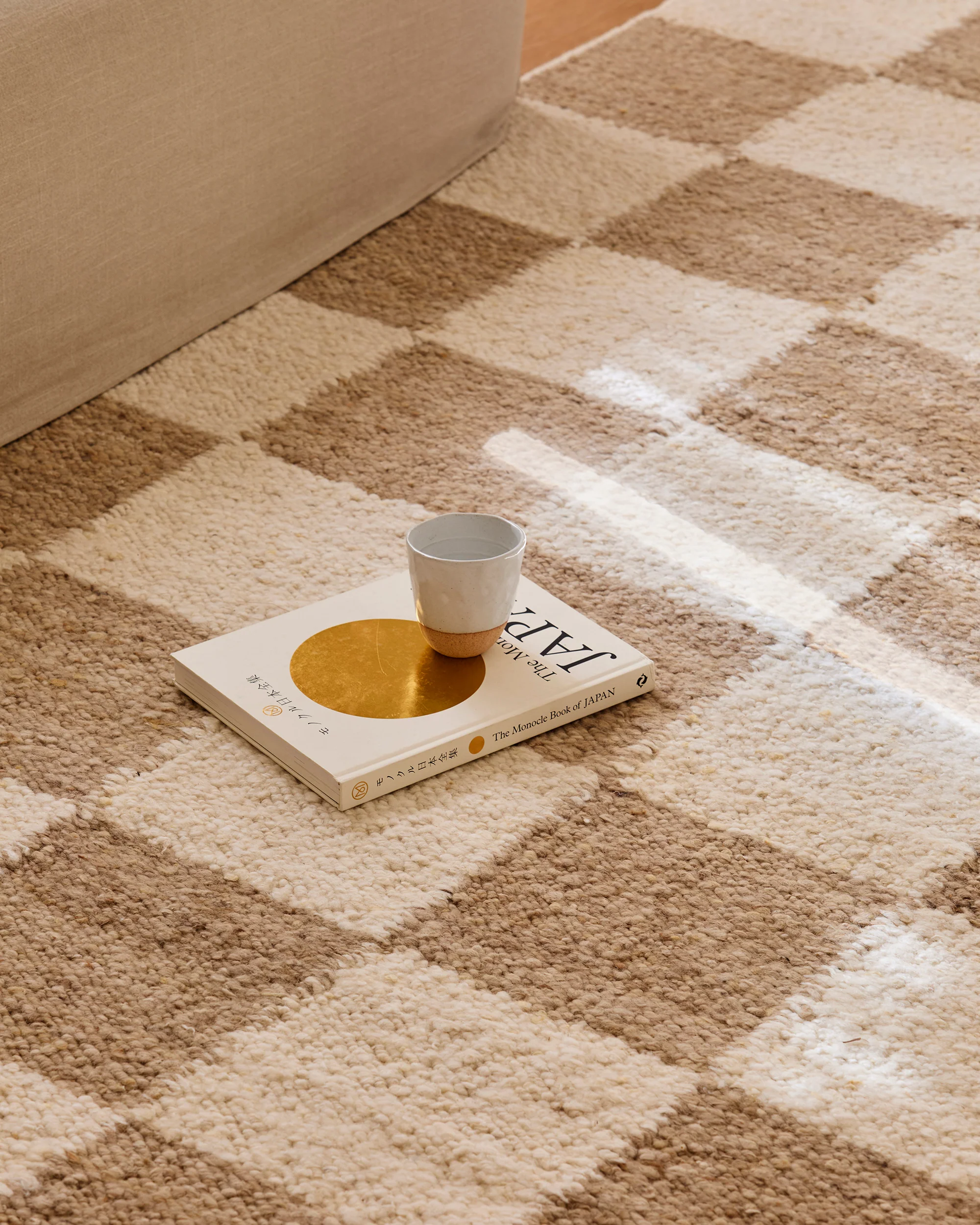 Checker Rug Ivory & Sand - Image 2